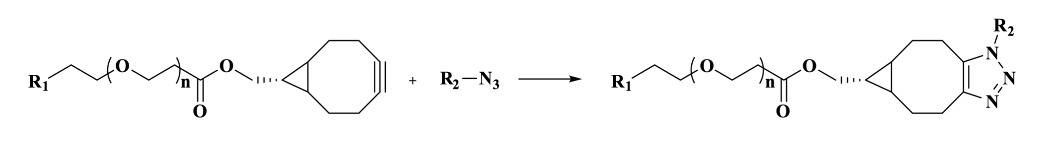 Figure 7. The click reaction between BCN and an azide forms a triazole ring.